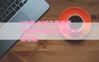 HN县JN城市发展委托租赁收益权项目政府债定融