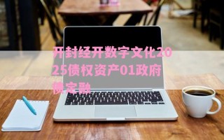 开封经开数字文化2025债权资产01政府债定融
