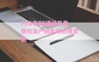 PDS市RS建设开发债权资产拍卖政府债定融