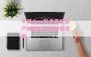 平顶山xx投资债权资产收益权02政府债定融