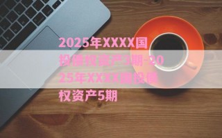 2025年XXXX国投债权资产3期-2025年XXXX国投债权资产5期