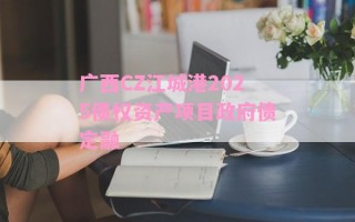 广西CZ江城港2025债权资产项目政府债定融