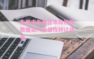 东营市东营区市政控股数据资产收益权转让项目