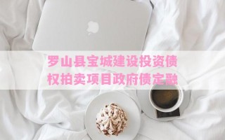 罗山县宝城建设投资债权拍卖项目政府债定融