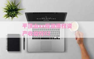 平顶山xx投资债权资产收益权02